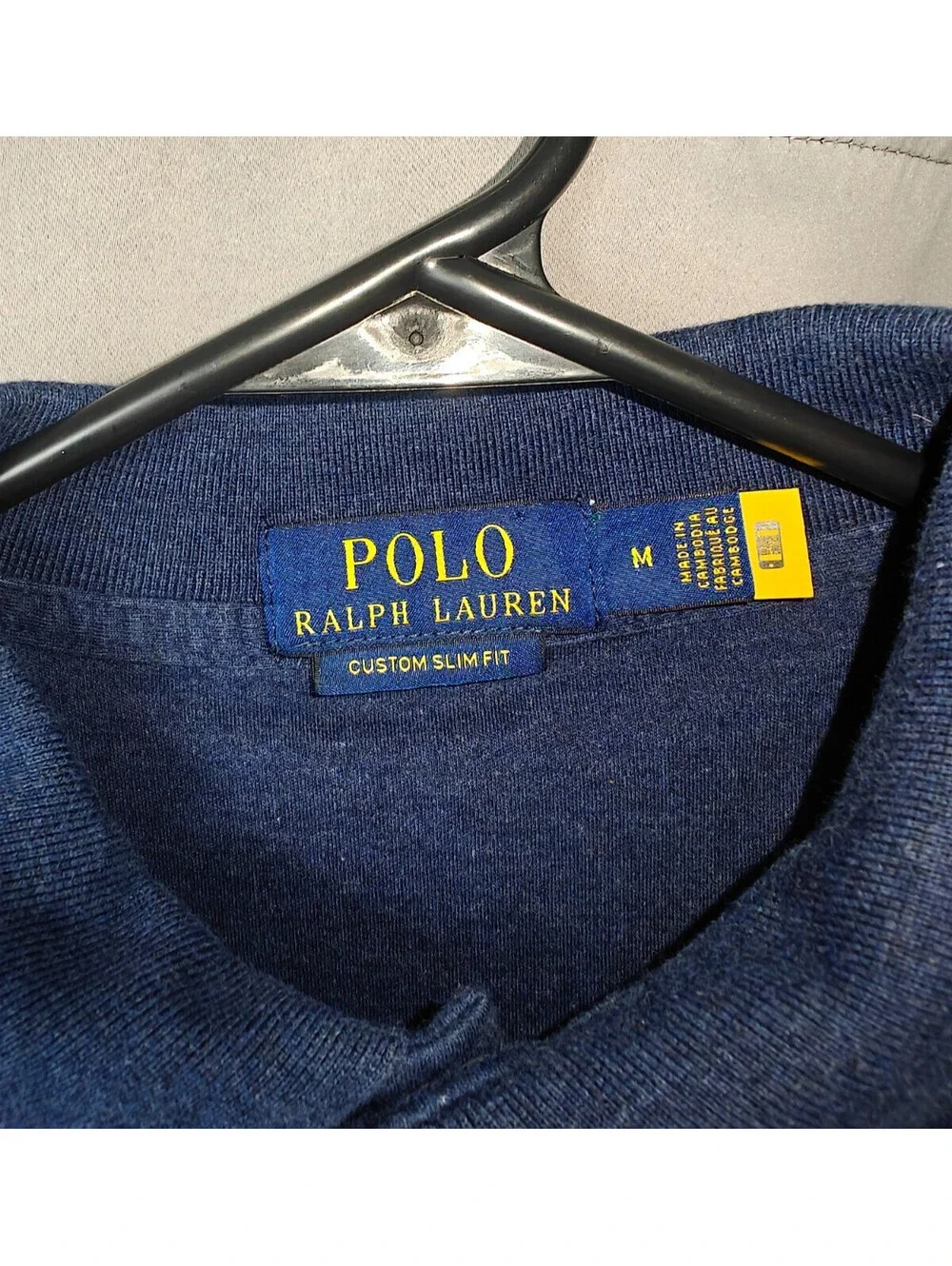 Ralph Lauren Polo Shirt Men Size M Heather Blue Classic Fit Preppy Pony Rugby
